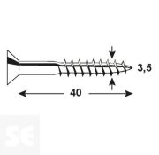 Tornillo Galvanizado Pz 3,5x40mm (150u.)