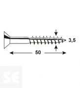 Tornillo Galvanizado Pz 3,5x50mm (100u.)