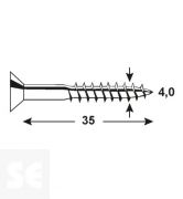 Tornillo Galvanizado Pz 4,0x35mm (125u.)