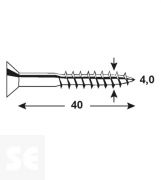 Tornillo Galvanizado Pz 4,0x40mm (125u.)