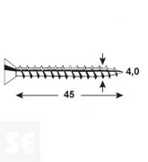 Tornillo Galvanizado Pz 4,0x45mm (100u.)