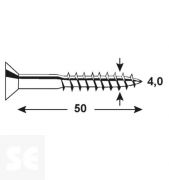 Tornillo Galvanizado Pz 4,0x50mm (90u.)