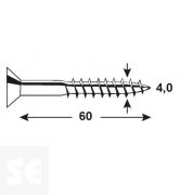 Tornillo Galvanizado Pz 4,0x60mm (70u.)