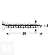 Tornillo Galvanizado Pz 4,5x20mm (175u.)