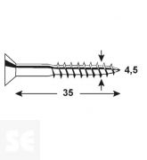 Tornillo Galvanizado Pz 4,5x35mm (100u.)