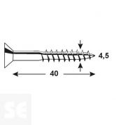 Tornillo Galvanizado Pz 4,5x40mm (100u.)