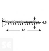 Tornillo Galvanizado Pz 4,5x45mm (80u.)