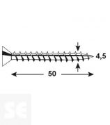 Tornillo Galvanizado Pz 4,5x50mm (80u.)