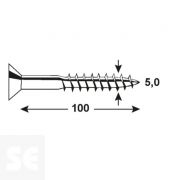 Tornillo Galvanizado Pz 5,0x100mm (40u.)