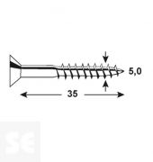 Tornillo Galvanizado Pz 5,0x35mm (80u.)