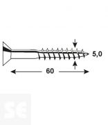 Tornillo Galvanizado Pz 5,0x60mm (50u.)