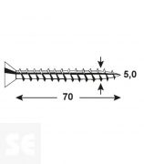 Tornillo Galvanizado Pz 5,0x70mm (50u.)