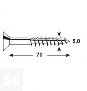 Tornillo Galvanizado Pz 5,0x70mm (50ud.)