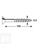 Tornillo Galvanizado Pz 6,0x100mm (25u.)