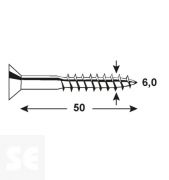 Tornillo Galvanizado Pz 6,0x50mm (50u.)