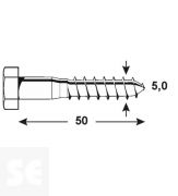 Tornillo Madera 5,0x50mm Din 571 (8 uds)