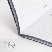 Libreta MILAN A6 Encolada 430 Azul 48h Cuadric. 95gr