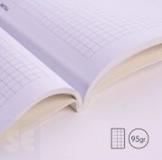 Libreta MILAN A6 Encolada 430 Beige 48h Cuadric. 95gr