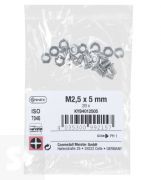 Tornillo Cabeza Cónica M2,5x5mm. Din 7046 (20 piezas)