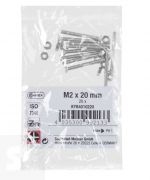 Tornillo Cabeza cónica M2x20mm. Din 7046 (20 piezas)
