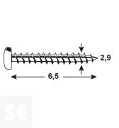 Tornillo autorroscante cabeza redonda Phillips 2,9 x 6,5 mm / Norma DIN 7983 (50 U.)