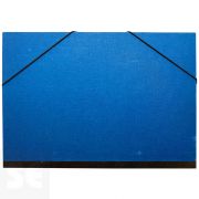 Carpeta Forrada con Tela Gomas 26x37 cm Azul Oscuro