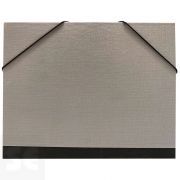 Carpeta Forrada con Tela Gomas 26x37 cm Gris