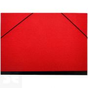 Carpeta Forrada con Tela Gomas 24x31 cm Rojo
