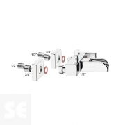 Monomando grifo Baño Cromo Cascada