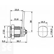 Cerradura Tubular Rf-20 02 09V12 S