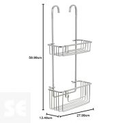 Cestillo con Colgador Grifo 2 Alt Aluminium