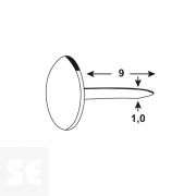 Chinchetas Latón 1,0x9 mm (100 uds.)