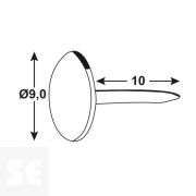 Chinchetas Blanco 1,0x9 mm (100 uds.)