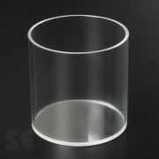 Cilindro de Metacrilato transparente con fondo