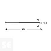 Clavos de Acero Blanco 18x38mm. (60 gramos)