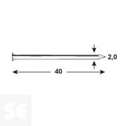 Clavos de Acero  2,0x40mm. (50u.)