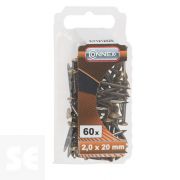 Clavos de Acero  2,0x20mm. Latonado (60u.)