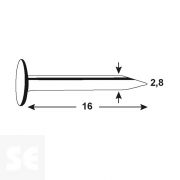Clavos Aislamiento Cincados 2,8x16mm. (150 gramos)