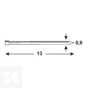 Clavos Metal Cabeza Cónica 9 (80 gramos)