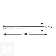 Clavos Cabeza Cónica Galvanizada 1,2 X 20 mm (90 gramos)