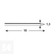 Clavos Cab.Perdidas Hierro 1,3x18mm. (80 gramos)