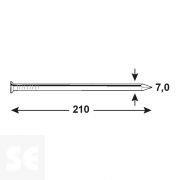Clavos Cabeza Plana Acero 70x210 m (450 gramos)