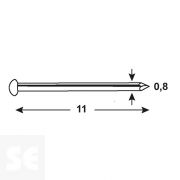 Clavos Latón 0,8x11 (50 gramos)