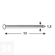 Clavos Latón 1,2x13 (50 gramos)