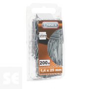 Clavos para Molduras galvanizados 1,4x25mm. (200u.)
