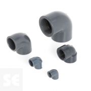 Codo de PVC gris 90º encolar y roscar