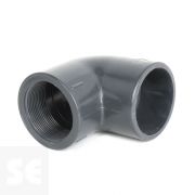 Codo de PVC gris 90º encolar y roscar