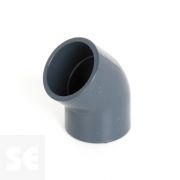 Codo de PVC gris 45º encolar