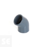 Codo de PVC gris 45º encolar