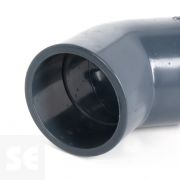 Codo de PVC gris 45º encolar